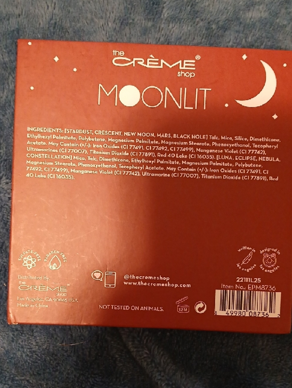 6 For$25 The Crème Shop Moonlit 9-Color Eyeshadow Palette - Rose Copper - Picture 2 of 4